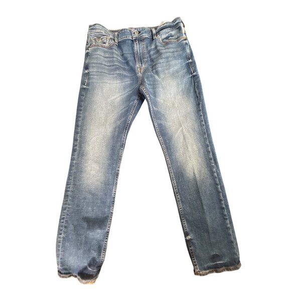 Guess Men's Blue Denim Slim Straight Jeans 36x30 - Picture 2 of 10